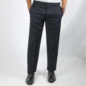 Farah Plain Front Trousers-NAVY-FRONT