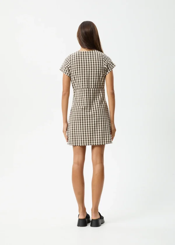 Afends Gambet Check Tea Dress-W244811-Back