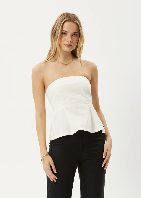 Afends Lilo Womens Strapless Top White-W244114-FRONT