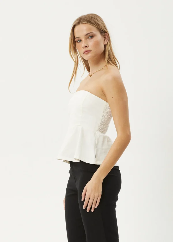 Afends Lilo Womens Strapless Top White-W244114-SIDE