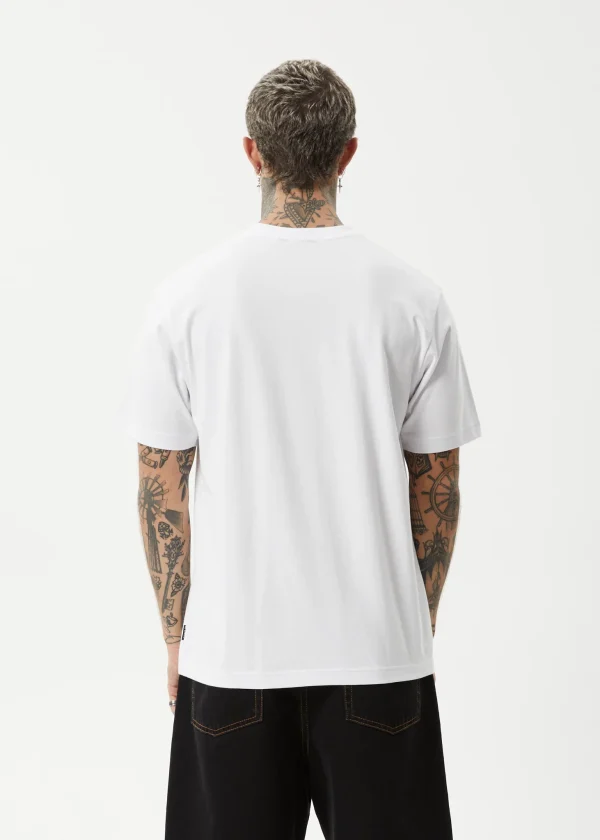 Afends Mens Home Retro Fit T-Shirt-M244001-White-Back