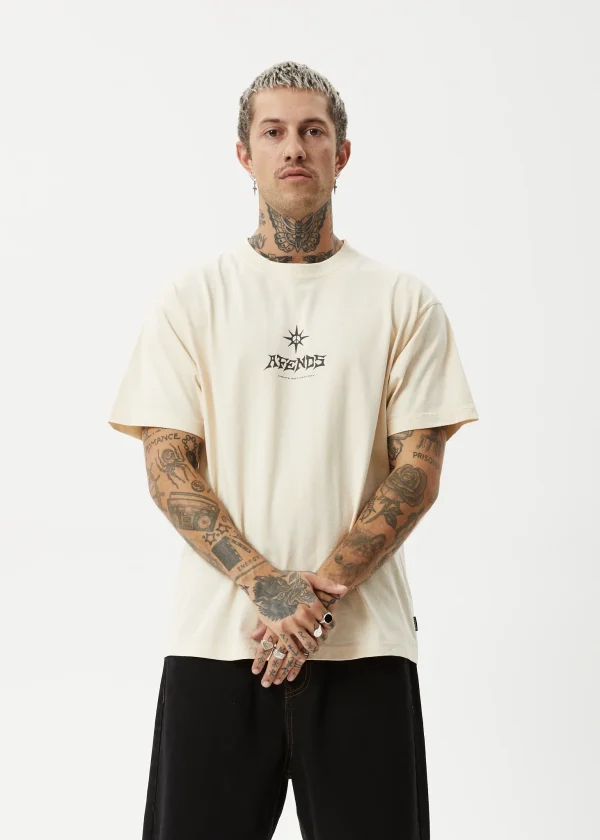 Afends Men's Peace Out Boxy Fit Tee-M244002-Front