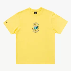 Afends Mens World Problems T-Shirt-M231015-Yellow-1