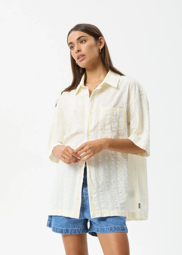 Afends Splice Womens Short Sleeve Shirt-W244113-FRONT