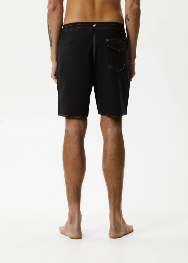 Afends Surf Related Fixed Waist Board Shorts-M230300-BLACK-BACK