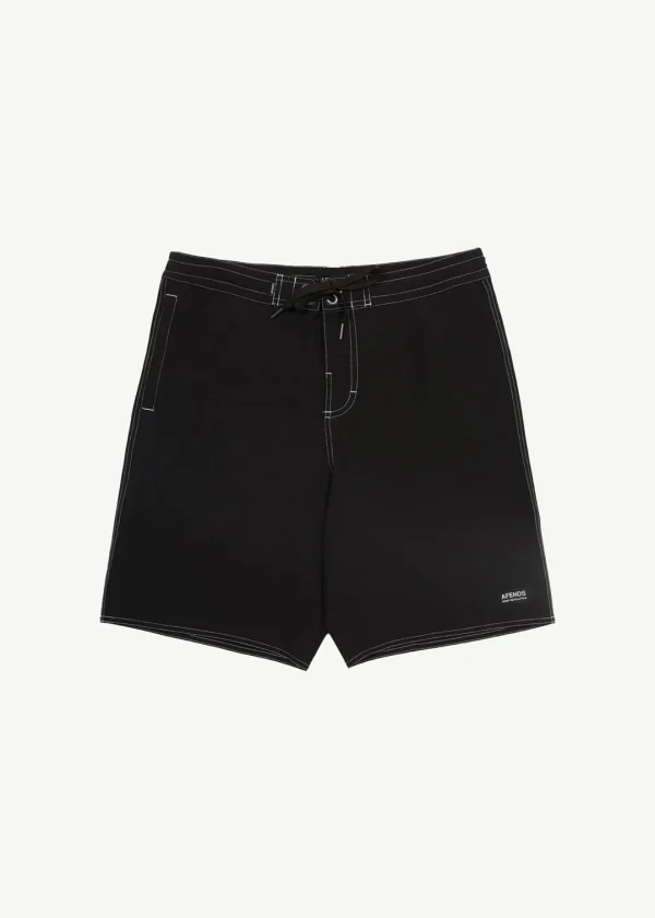 Afends Surf Related Fixed Waist Board Shorts-M230300-BLACK-HERO