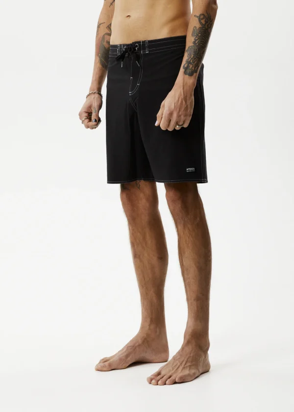 Afends Surf Related Fixed Waist Board Shorts-M230300-BLACK-SIDE