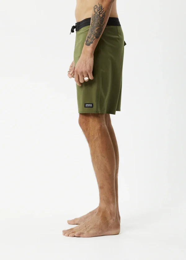 Afends Surf Related Fixed Waist Board Shorts-M230300-MILITARYGREEN--SIDE-2