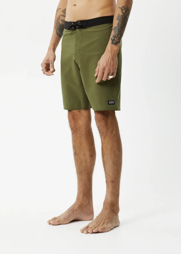 Afends Surf Related Fixed Waist Board Shorts-M230300-MILITARYGREEN-SIDE