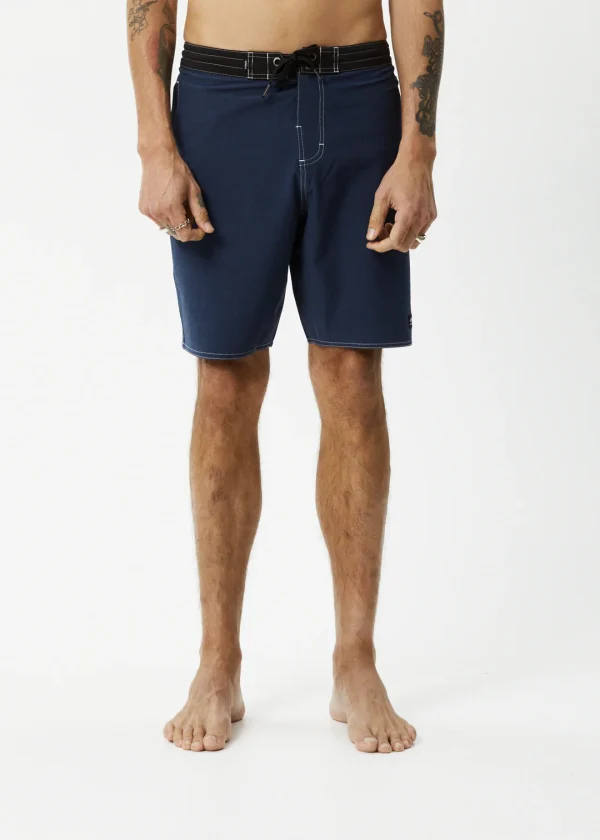 Afends Surf Related Fixed Waist Board Shorts-M230300-NVY-FRONT