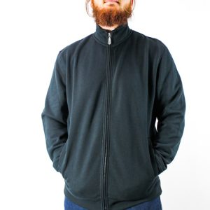 Back Bay Brushed Navy Full Zip Fleece-G960115-NVY-1-Hero