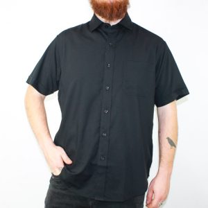 Back Bay Short Sleeve Bamboo Blend Shirt-G280280-Blk-1