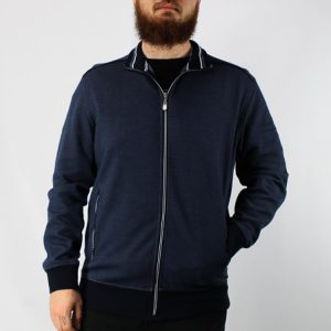 Back Bay Two Toned Full Zip-G960103-1-Denim