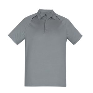 Biz Collection Men's Acadamy Short Sleeve Polo-P012MS-Silver-Charcoal-2-Hero