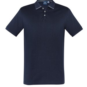 Biz Collection Men's Aston Short Sleeve Polo-P106MS-Navy-SilverGrey-Hero