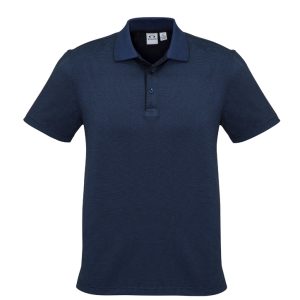 Biz Collection Men's Shadow Short Sleeve Polo-P501MS-CarbonBlue-Hero