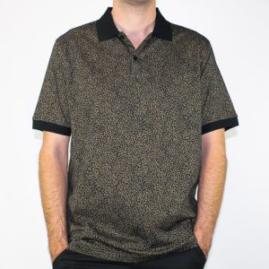 Bridgeport Midnight Mercerized Pattern Polo Shirt-B2438-2