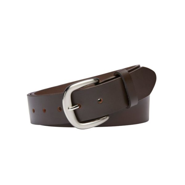 Buckle All Leather Jean Belt-CASSID38-Brown