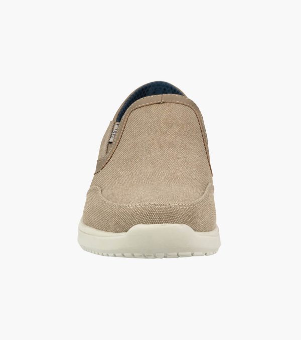 Florshiem Conway EZ Canvas Shoe-181150-Stone-Front