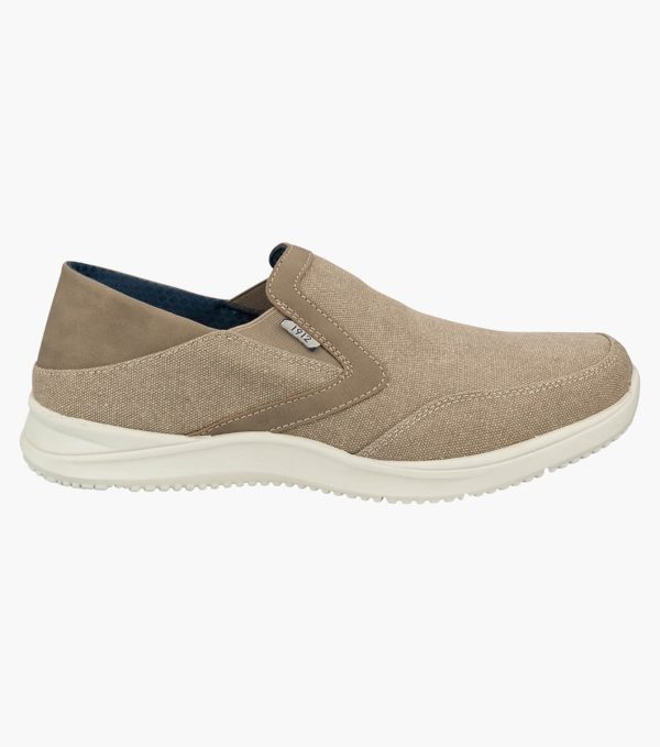 Florshiem Conway EZ Canvas Shoe-181150-Stone-Side