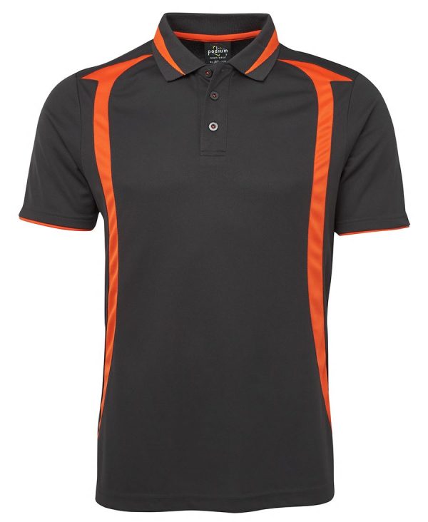 JB's Wear Podium Swirl Polo-7SWP-Black-Orange-1