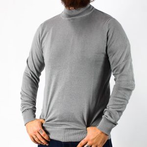 Kenneth Charles Cotton Sweater-KEN09-Pewter-1