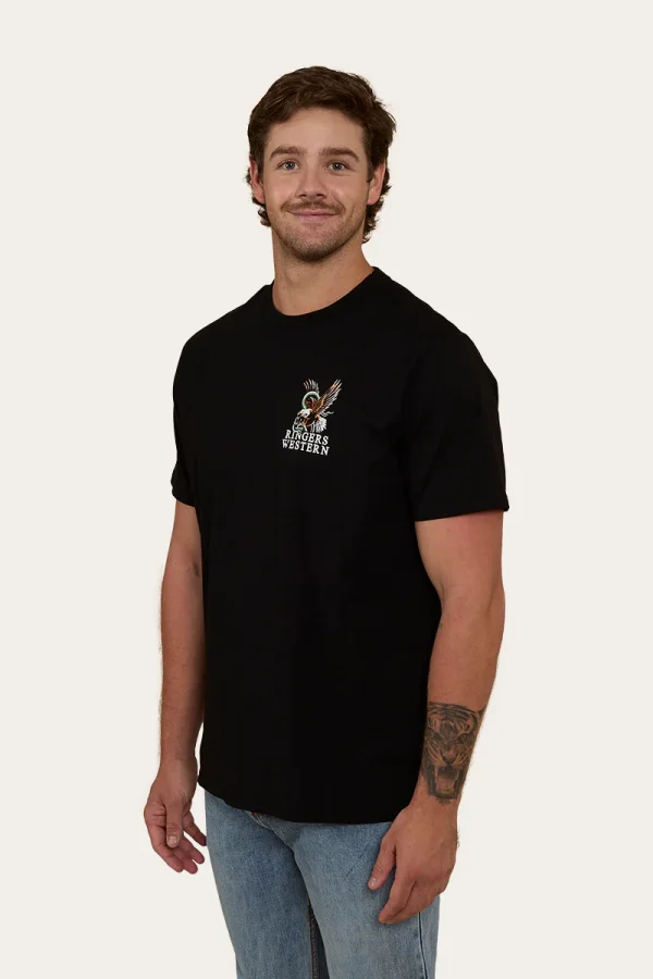 Ringers Western Eyrie Men's Loose Fit T-Shirt-123108RW-BLACK-SIDE-FRONT