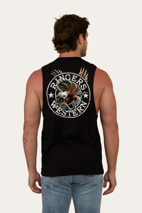 Ringers Western Eyrie Men's Muscle Tank -123116RW-BACK-CLOSEUP