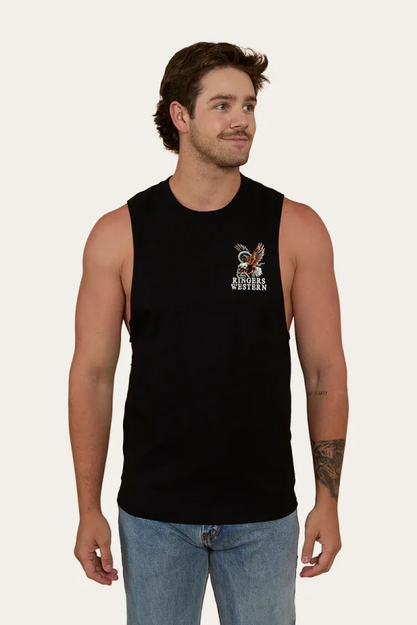 Ringers Western Eyrie Men's Muscle Tank -123116RW-SIDE