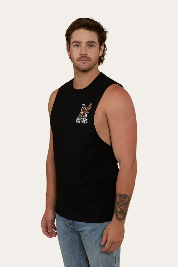 Ringers Western Eyrie Men's Muscle Tank -123116RW-BACK-CLOSEUP