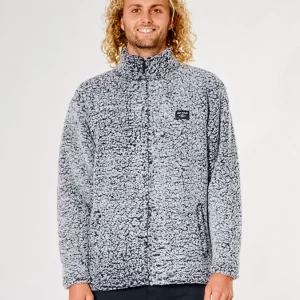 Rip Curl Dark n Stormy Zip Thru Polar Fleece-CFEEH9-White:Grey-Front-Hero