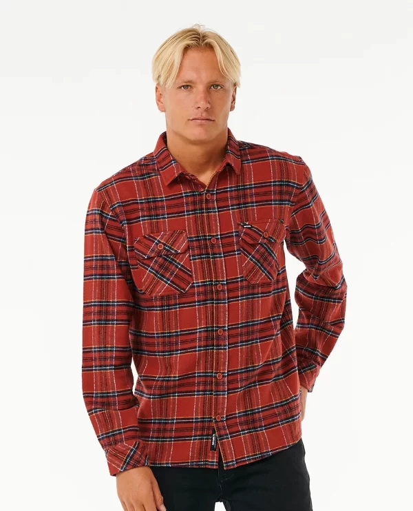 Rip Curl Griffin Flannel Shirt-01EMSH-01-RED-HERO