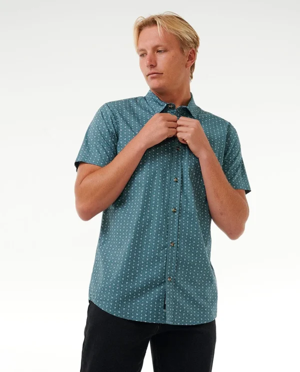 Rip Curl Micro Short Sleeve Shirt-03RMSH-TEAL-HERO