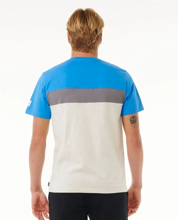 Rip Curl Undertow Panel T-Shirt-0FUMTE-Aqua-Grey-Back