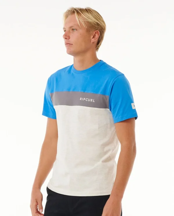 Rip Curl Undertow Panel T-Shirt-0FUMTE-Aqua-Grey-Side