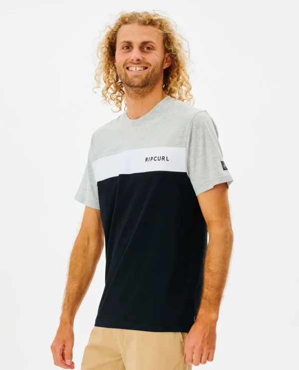 Rip Curl Undertow Panel T-Shirt-0FUMTE-GREY:WHITE:BLACK-1