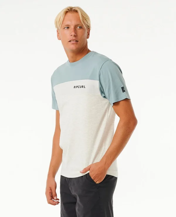 Rip Curl Undertow Panel T-Shirt-0FUMTE-TEAL:WHITE-2