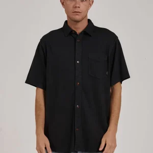 Thrills Hemp Oversized Short Sleeve Jersey Shirt-TA23-200B-BLACK-HERO