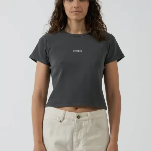 Thrills Minimal Womens Mini Shirt -WTR23-131BM-BLK-01-HERO