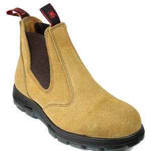 Redback Suede Leather Steel-capped Boot-suede-boot-top-side-view